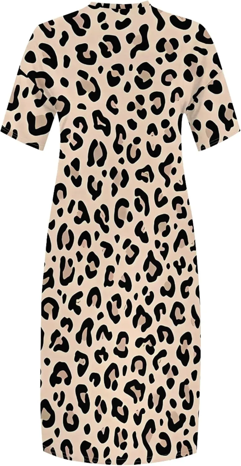 Plus Size Dresses for Curvy Women 2025 Summer Casual Short Sleeve Tshirt Long Maxi Dress with Pockets Beach Vacation Outfits