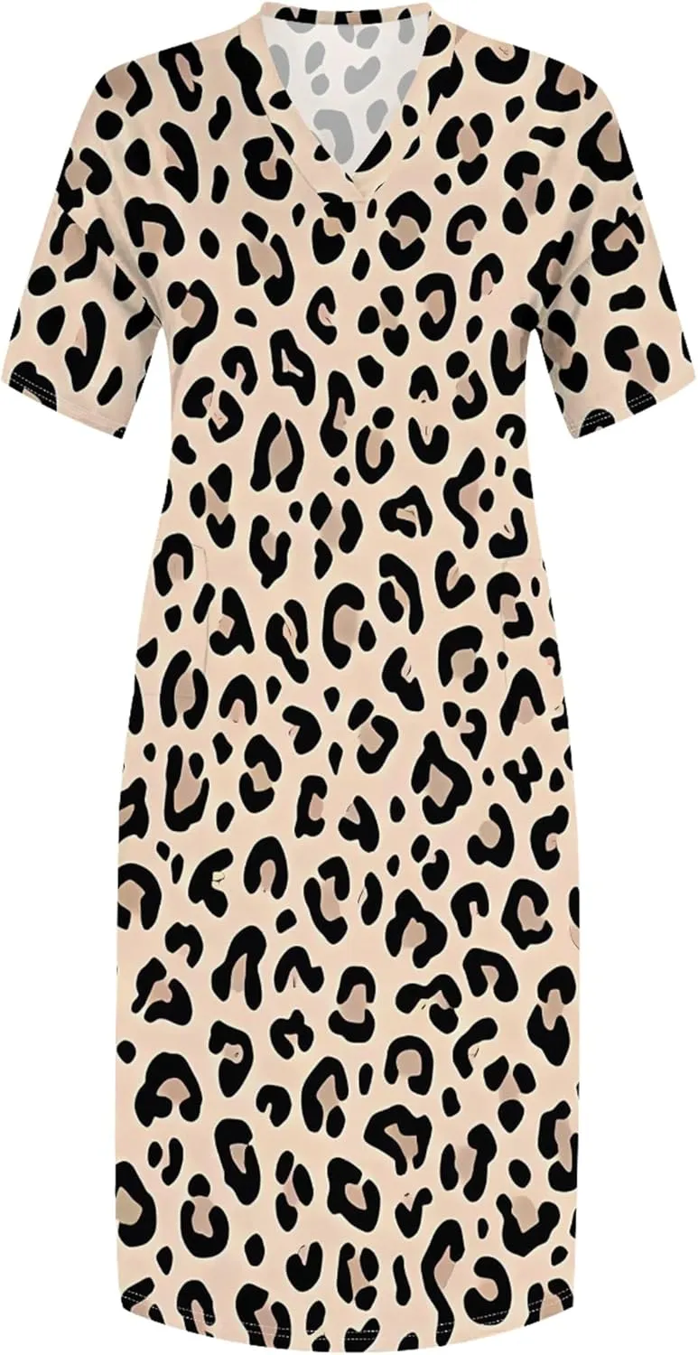 Plus Size Dresses for Curvy Women 2025 Summer Casual Short Sleeve Tshirt Long Maxi Dress with Pockets Beach Vacation Outfits