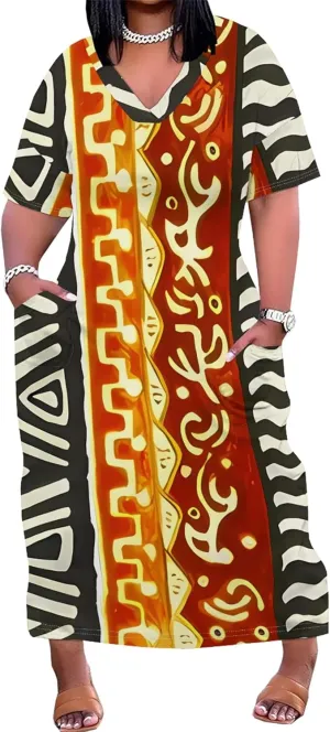 Plus Size Dresses for Curvy Women 2025 Summer Casual Short Sleeve Tshirt Long Maxi Dress with Pockets Beach Vacation Outfits