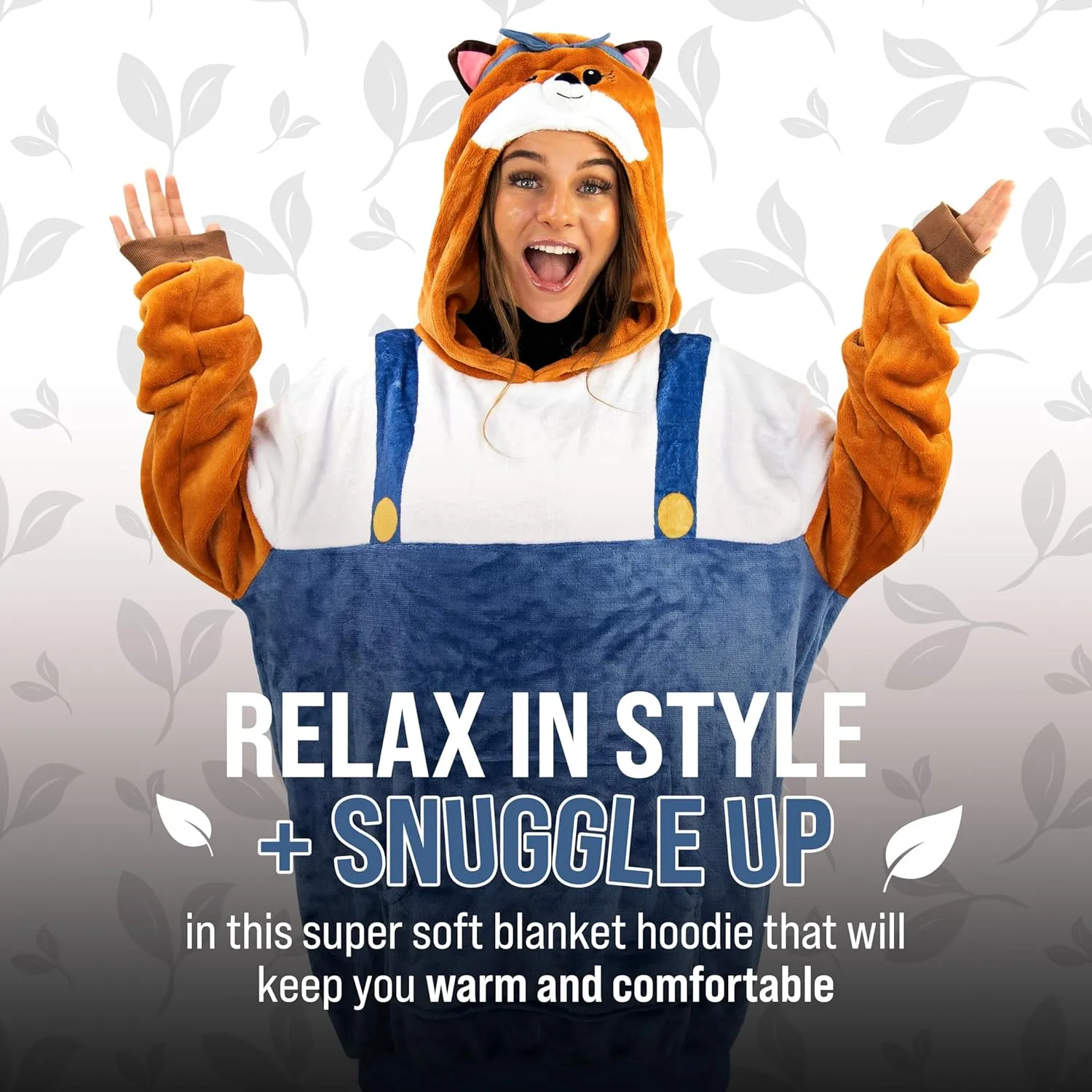 Plushible Wearable Blanket Hoodie, 2-in-1 Oversized Hoodie Blanket Pillow, Long Sleeve Sweatshirt Pocket, Cozy Holiday Gift