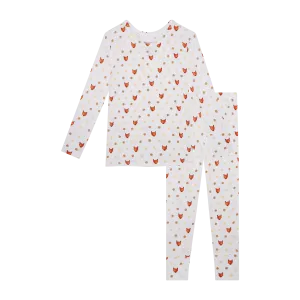 Posh Peanut Basic Long Sleeve Kids Loungewear Pajama & Pants in Lionel