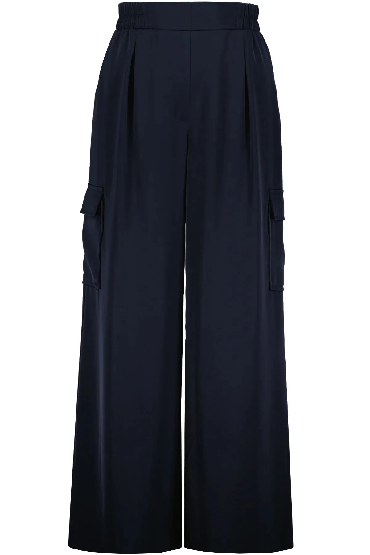 Pull-On Satin Cargo Pant