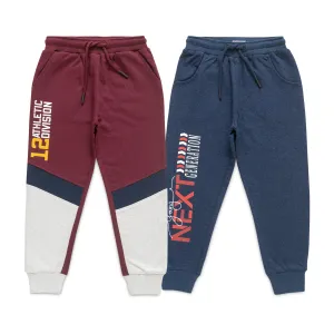 "Boys' Printed Jogger Pants  Pack of 2, Athletic & Graphic Design, Drawstring Waist"