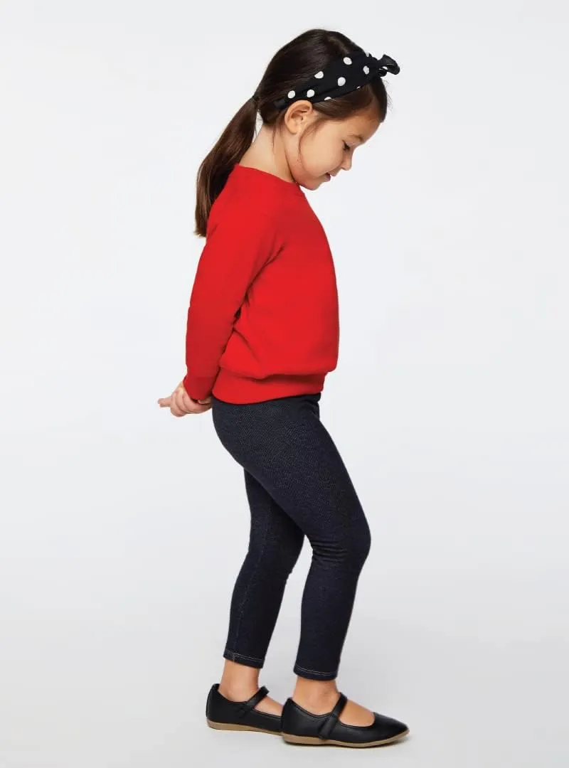 RABBIT SKINS Toddler Sweatshirt  Unisex Crewneck Pullover, Cozy Fleece, Long Sleeve, Soft & Warm, True to Size (Style 3317)
