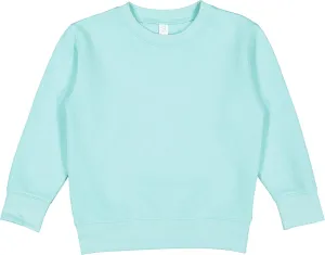 RABBIT SKINS Toddler Sweatshirt  Unisex Crewneck Pullover, Cozy Fleece, Long Sleeve, Soft & Warm, True to Size (Style 3317)
