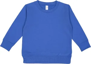 RABBIT SKINS Toddler Sweatshirt  Unisex Crewneck Pullover, Cozy Fleece, Long Sleeve, Soft & Warm, True to Size (Style 3317)