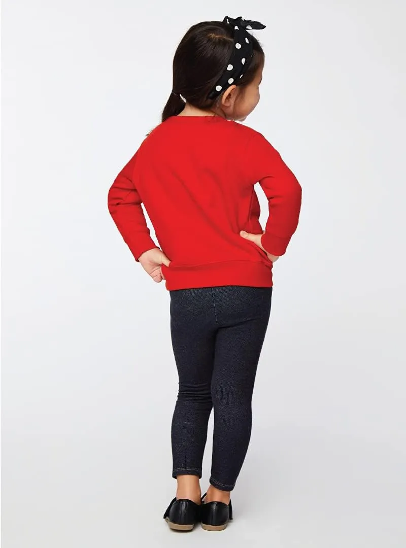 RABBIT SKINS Toddler Sweatshirt  Unisex Crewneck Pullover, Cozy Fleece, Long Sleeve, Soft & Warm, True to Size (Style 3317)