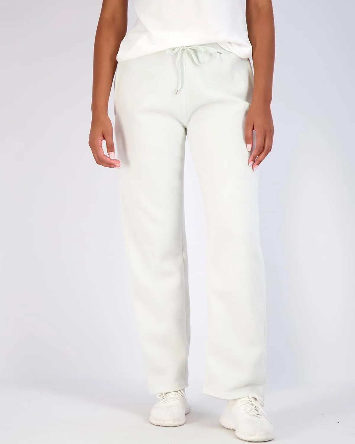 Real Essentials 3 Pack: Women's Relaxed Fit Fleece Open Bottom Sweatpants - Casual Athleisure (Available in Plus)