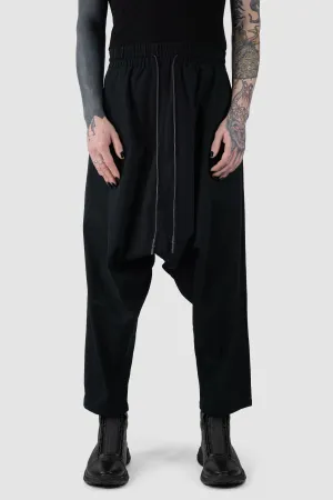 Relaxed Fit Cropped Cotton Trousers