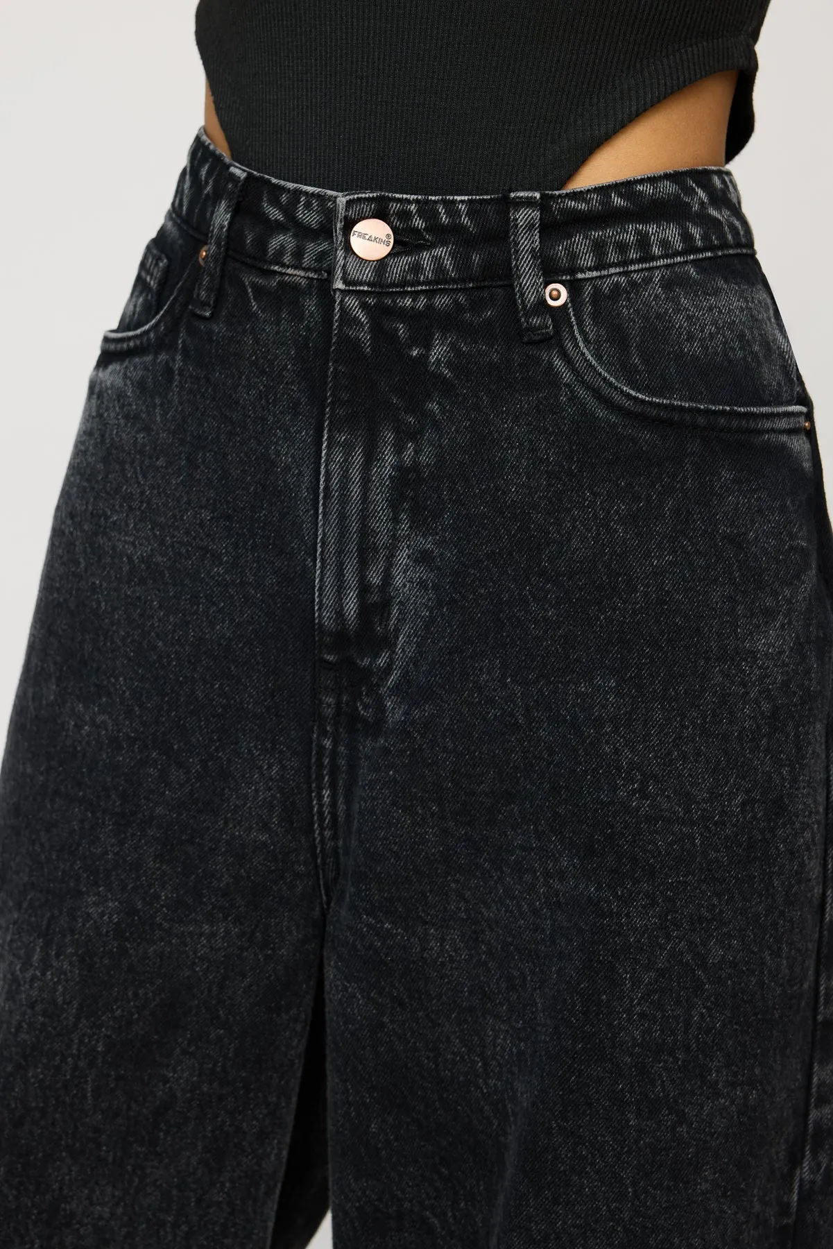 Retro Rebel Black Super Flare Jeans