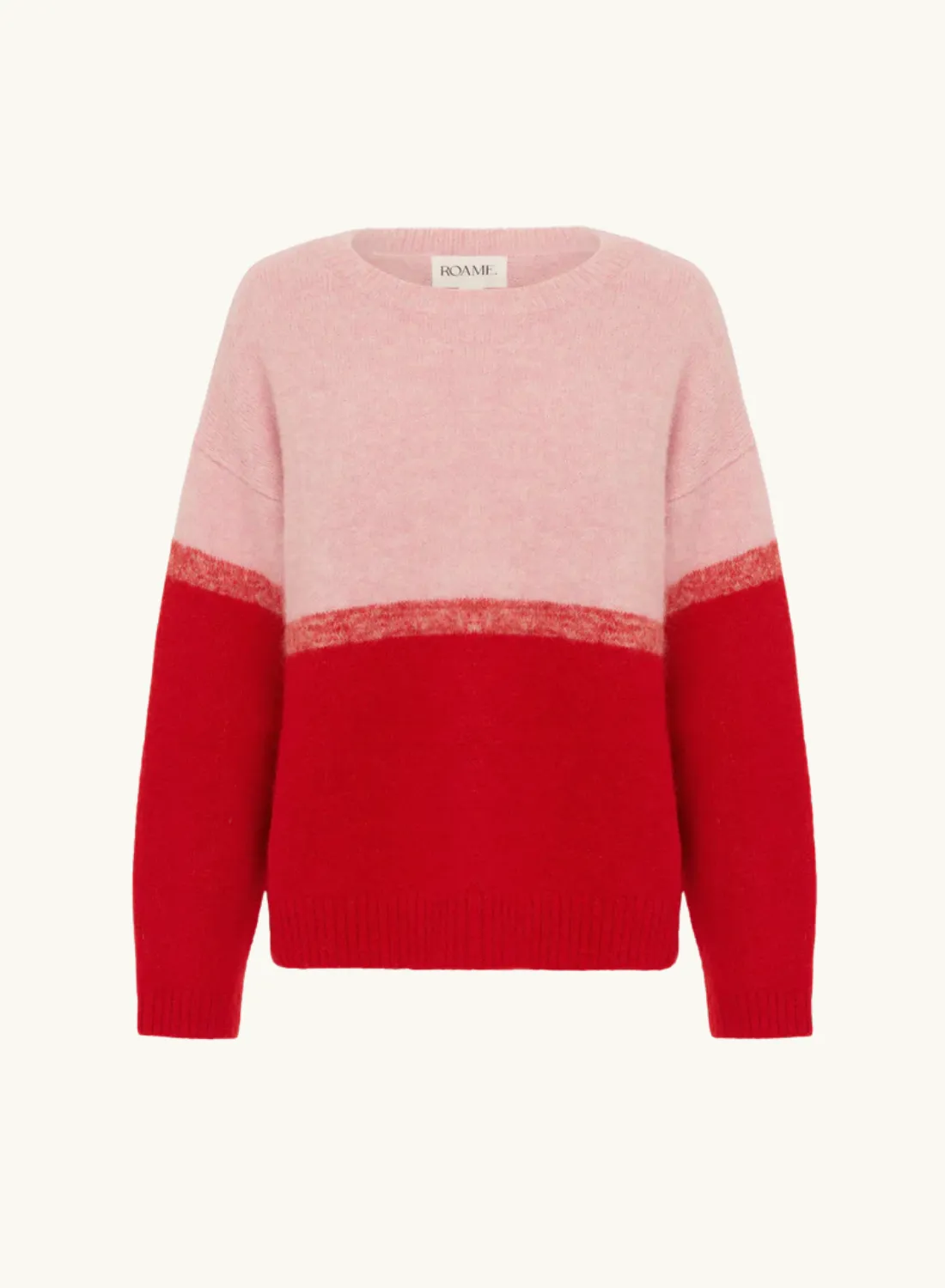 Roame Reggie Sweater in RED & PINK