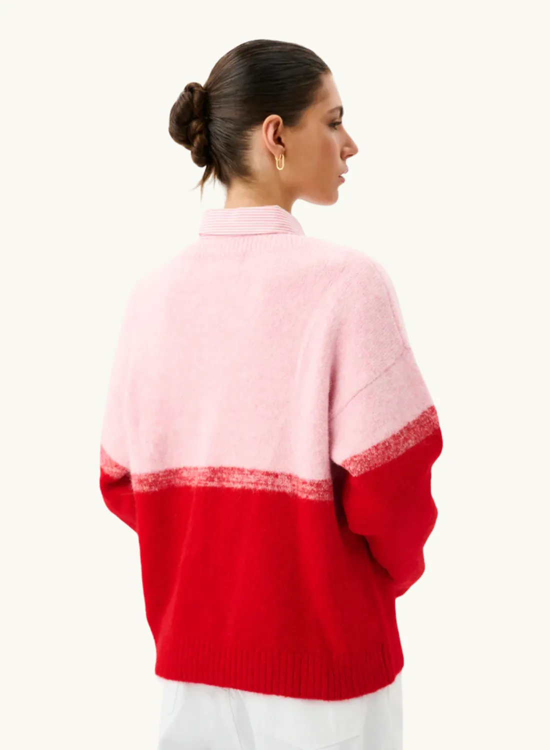 Roame Reggie Sweater in RED & PINK
