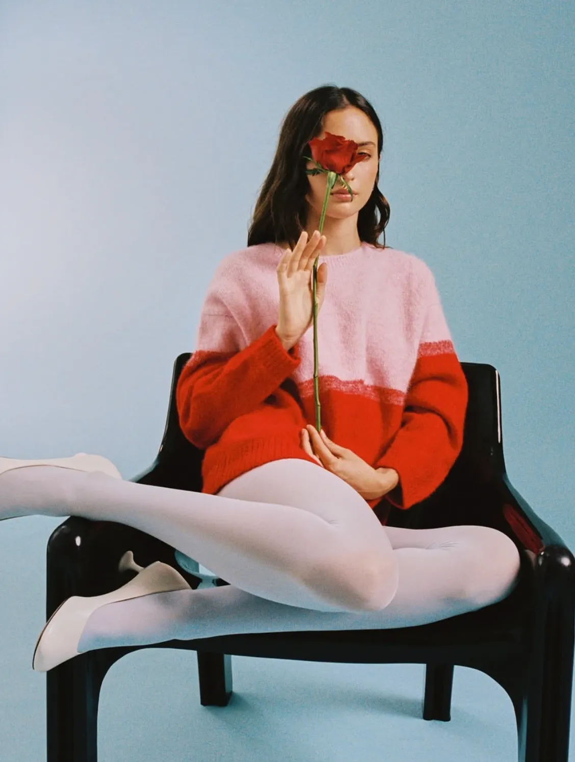Roame Reggie Sweater in RED & PINK
