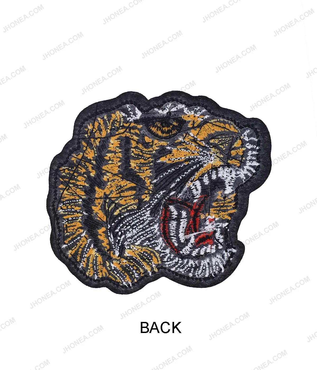 Roaring Tiger Face Applique Texture Patch for Suits