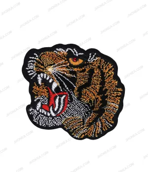 Roaring Tiger Face Applique Texture Patch for Suits