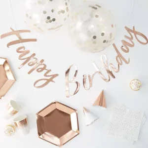Rose Gold Foiled Birthday Party in a Box S7003