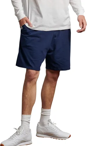 Russell Athletic Men's Relaxed Fit 9" Cotton Shorts with Pockets, Adjustable Elastic Waist, Sizes S-4X