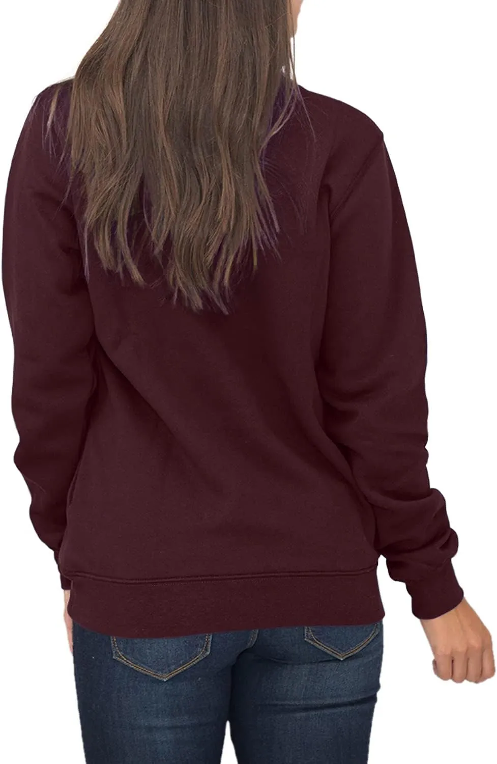 Samefar Womens Warm Cozy High Neck Long Sleeve Solid 1/4 Zip Pullover Sweatshirts with Pockets