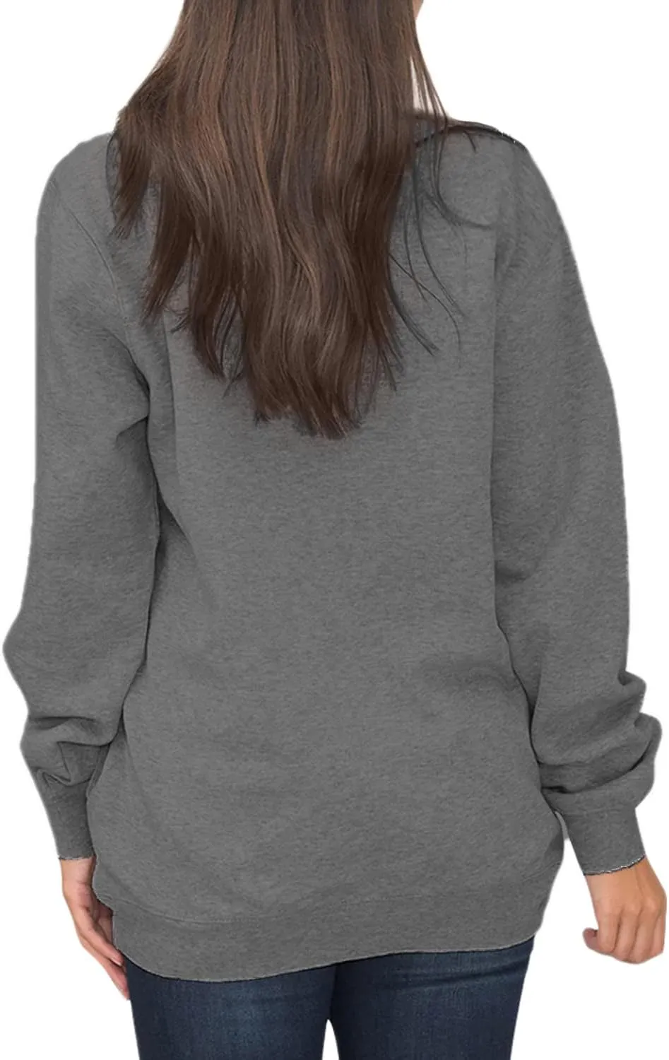 Samefar Womens Warm Cozy High Neck Long Sleeve Solid 1/4 Zip Pullover Sweatshirts with Pockets
