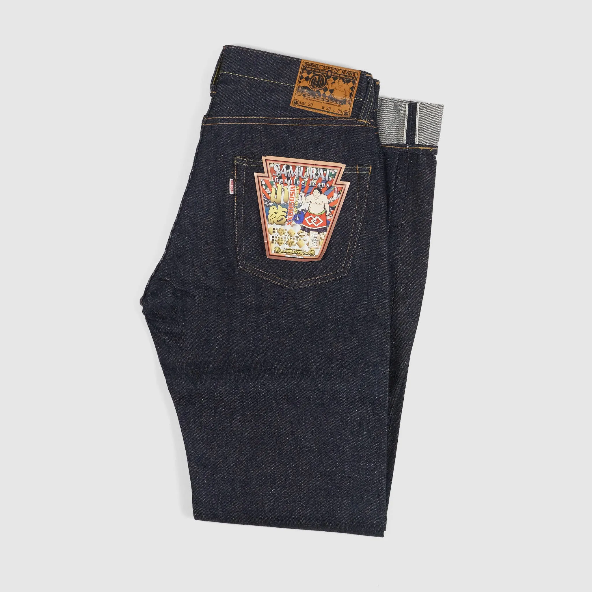 Samurai Jeans 15oz Komusubi Hidden Logo Denim Jeans