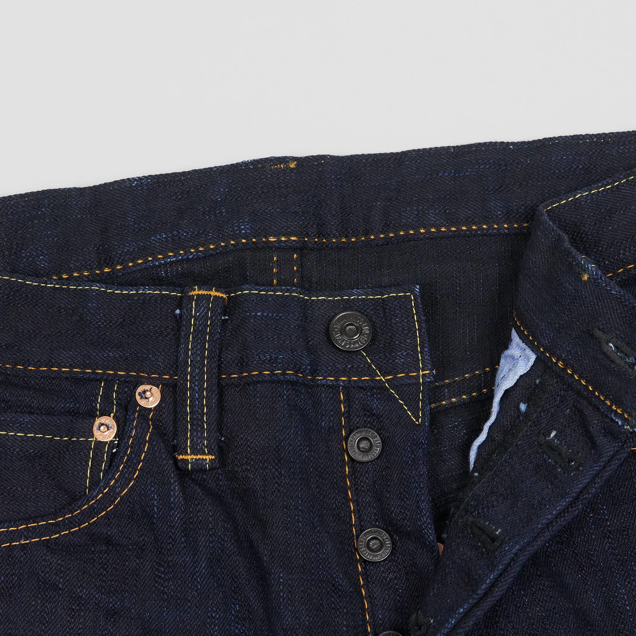 Samurai Jeans 18oz S520XX Deep Blue Arakage Tapered Slub Denim Selvage Jeans