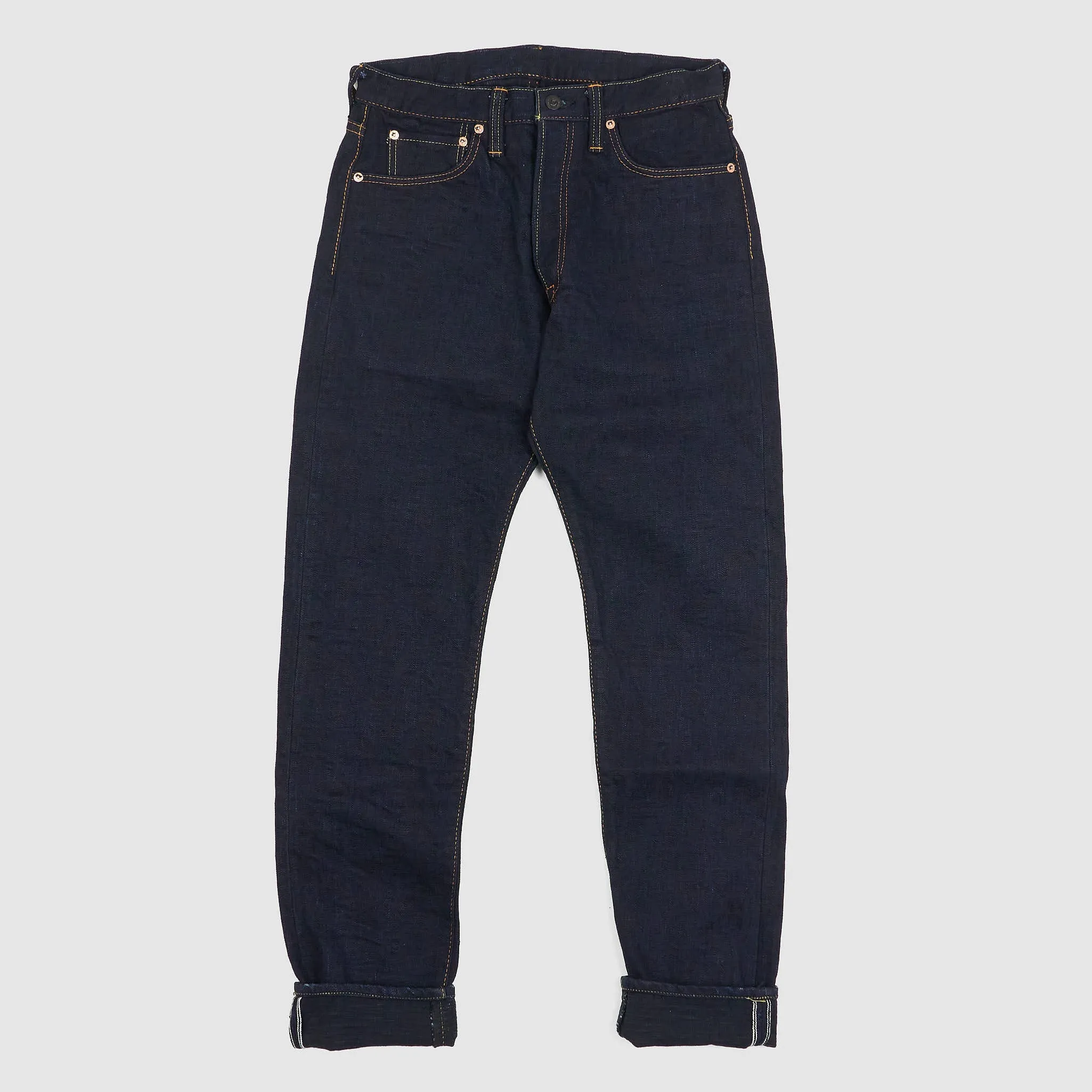 Samurai Jeans 18oz S520XX Deep Blue Arakage Tapered Slub Denim Selvage Jeans