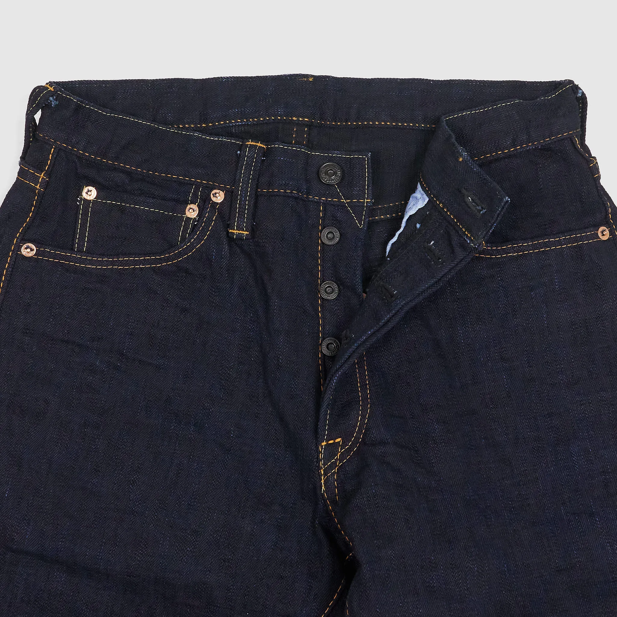 Samurai Jeans 18oz S520XX Deep Blue Arakage Tapered Slub Denim Selvage Jeans