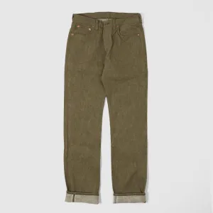 Samurai Jeans Slim Tapered 5 Pocket Green Selvage Denim