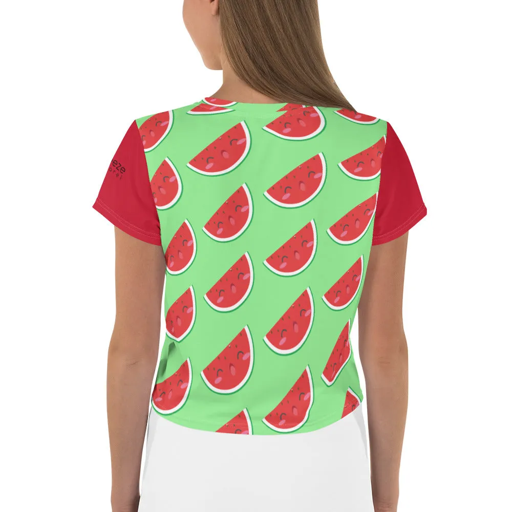 'Sandas' all-over crop top