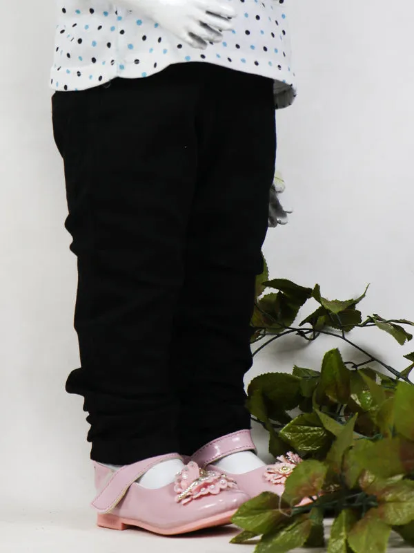 SB Girls Stretchable Denim Jeans 3Yrs - 13Yrs Plain Black