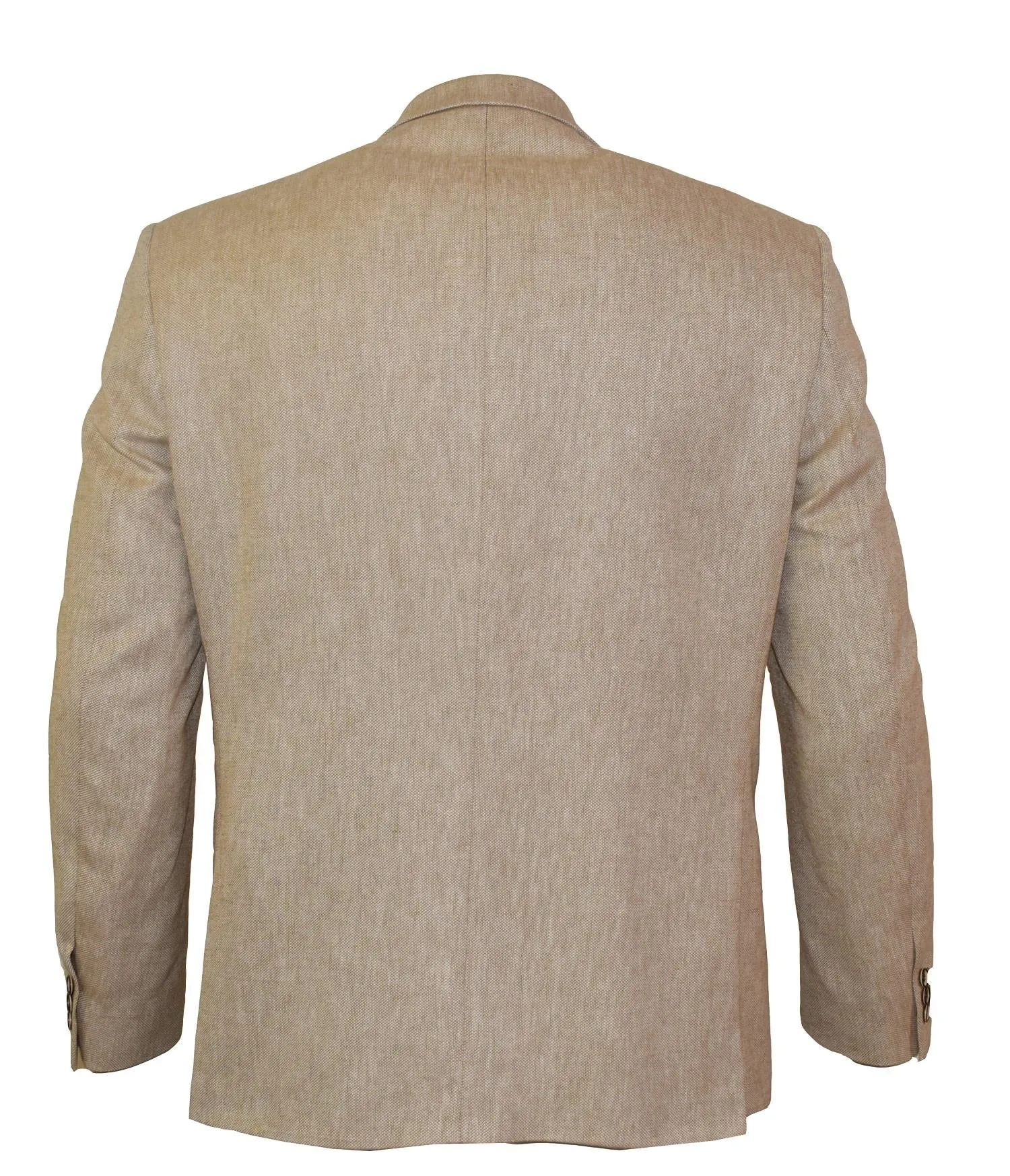 SCOTT Mens Big Size Stone Linen Blend Texture Jacket