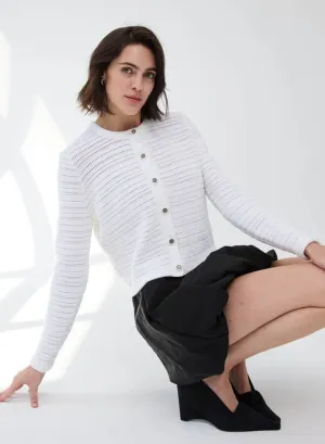 Solid Texture Stripe Jacket