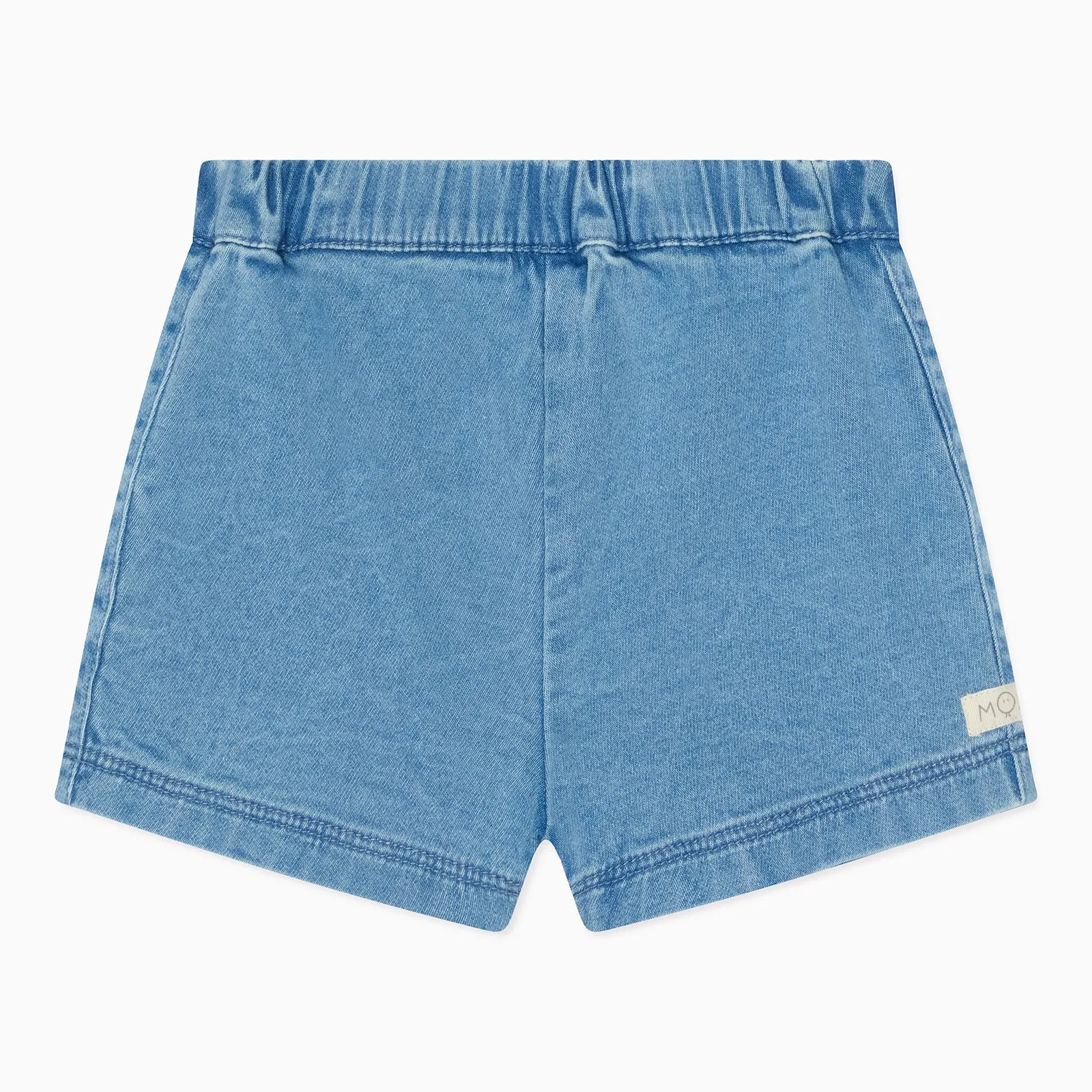 Striped Muslin Short Sleeve Shirt & Denim Shorts Set