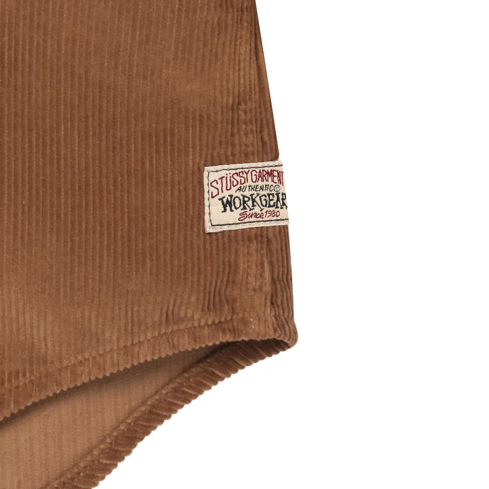 STÜSSY WIDE WALE CORD ZIP SHIRT JACKET // COPPER