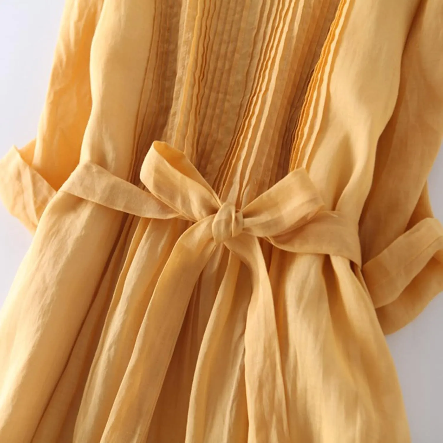 Sundresses for Women 2025 Crew Neck 3/4 Sleeve Summer Midi Dresses Tropical Holiday Beach Vacation Smocked Dress