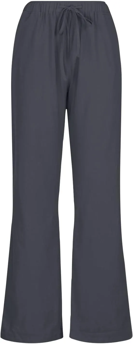 TARIENDY Wide Leg Casual Pants for Women Ladies Elastic Drawstring Cozy Outfits Casual Wide Leg Pants high Waisted Trousers