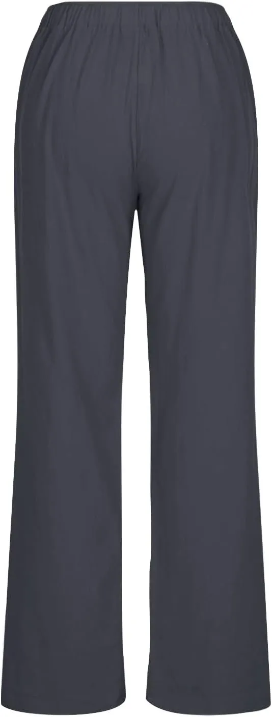 TARIENDY Wide Leg Casual Pants for Women Ladies Elastic Drawstring Cozy Outfits Casual Wide Leg Pants high Waisted Trousers