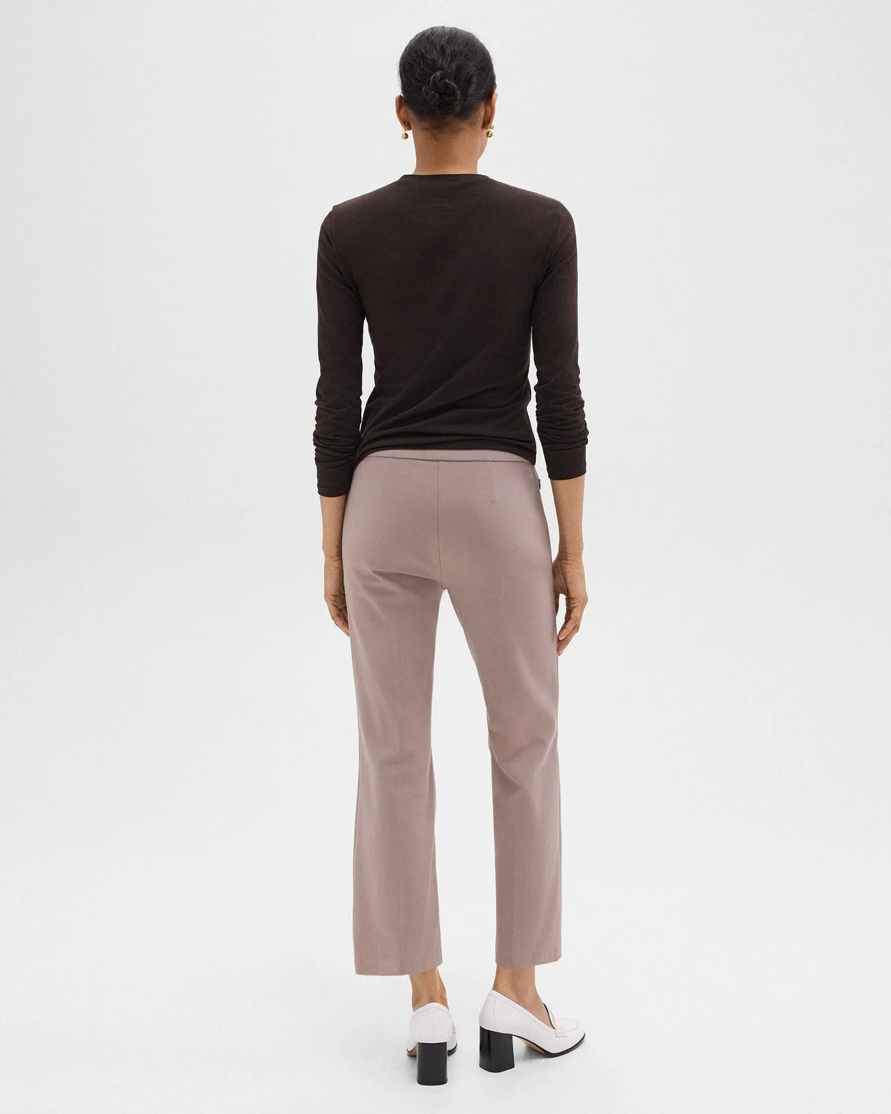Theory Stretch Cotton Kick Pant - Cinder