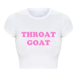 Throat Goat Crop Top – Sexy Graphic Tee for Bold Fashionistas