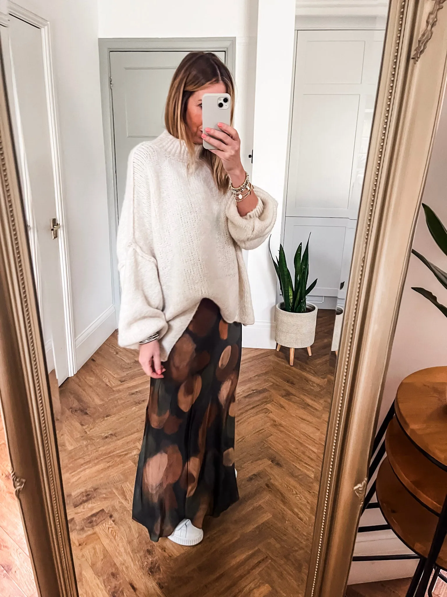 Turtle Neck Balloon Sleeve Jumper
