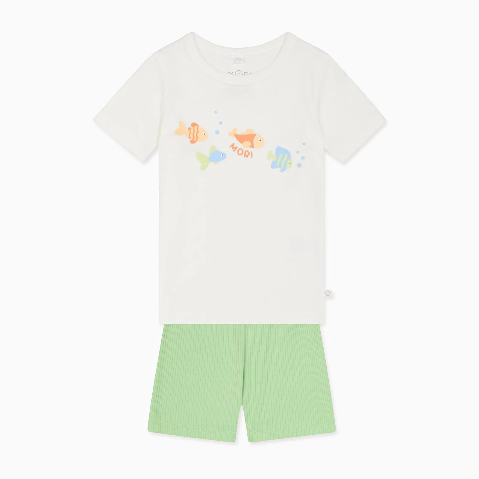 Turtles Ribbed & Little Fish Summer Pajama Set 2 Pack