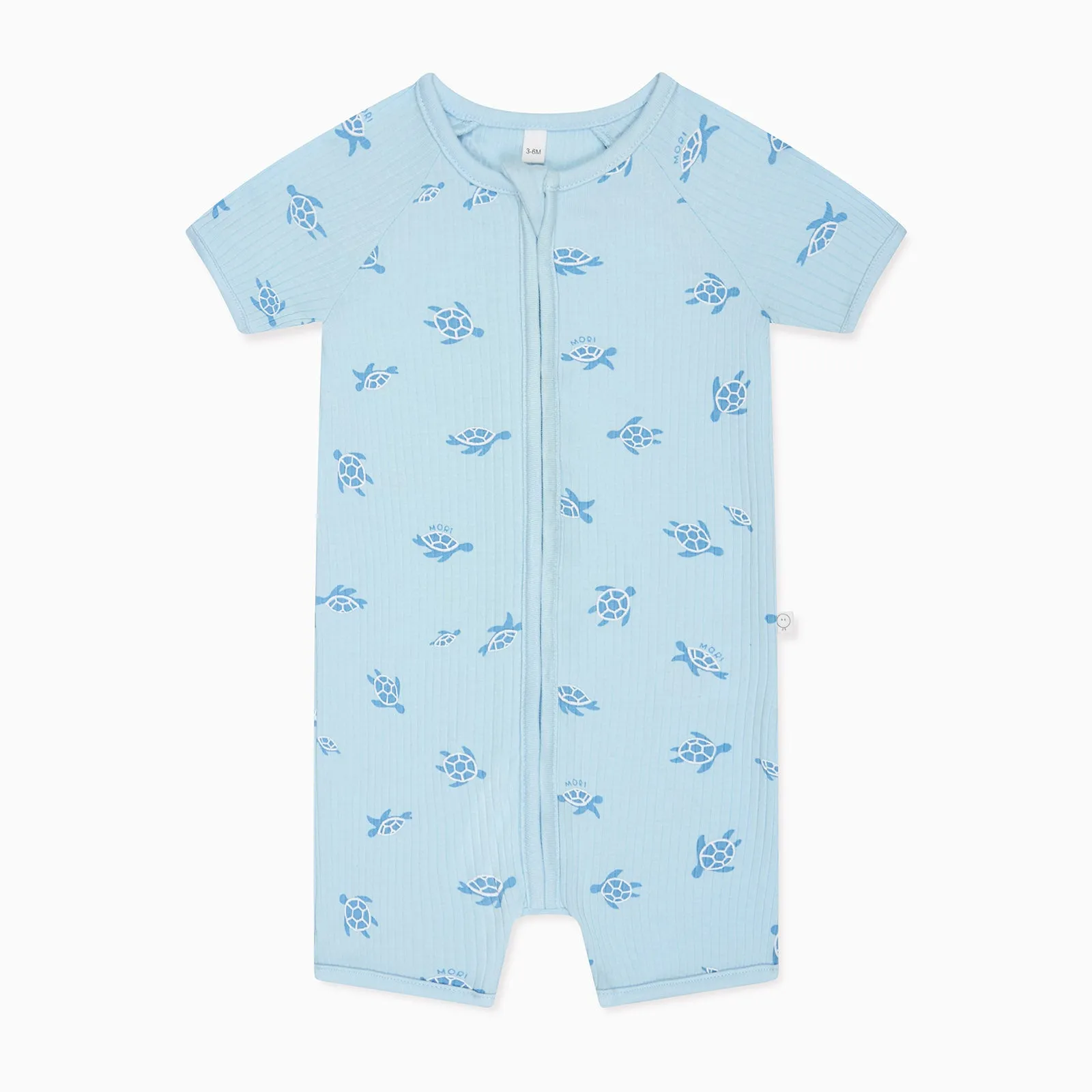 Turtles Ribbed Zip Summer Pajamas