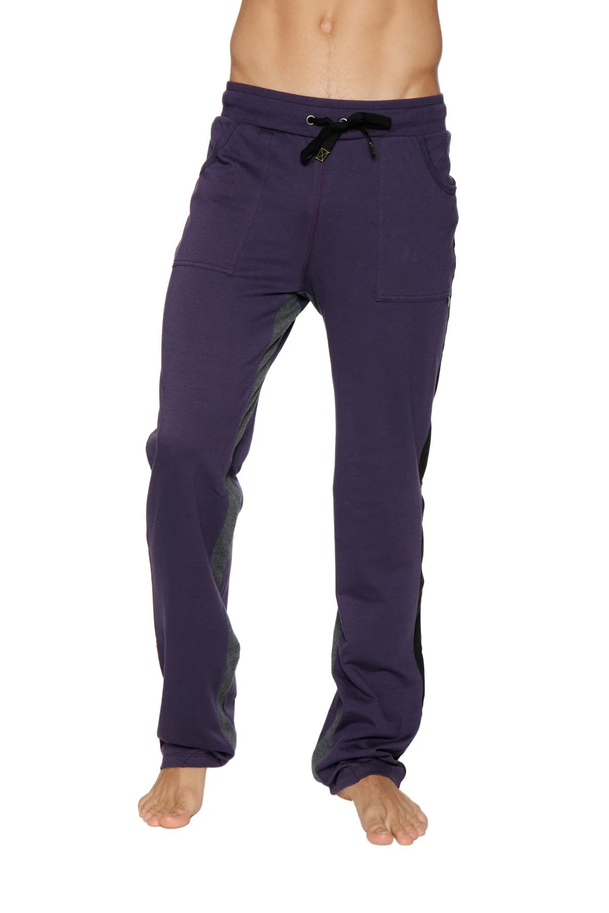 Ultra Flex Yoga Track & Yoga Sweat Pant (Eggplant w/Black & Charcoal)
