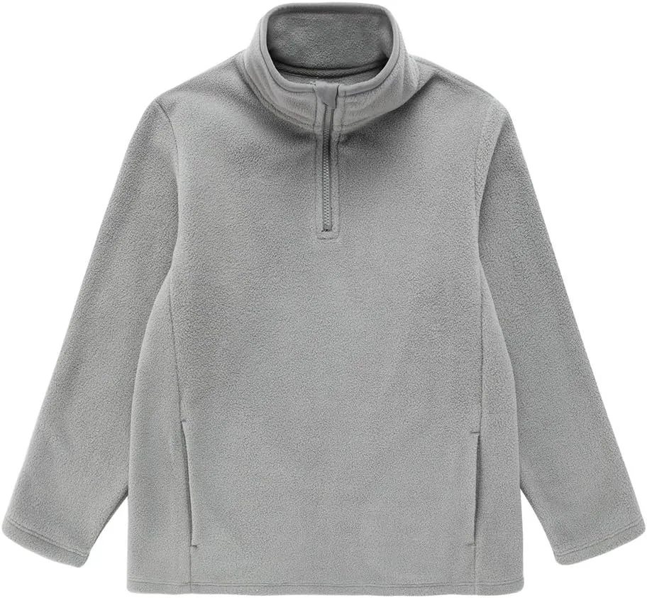 UNACOO Kids Boy's and Girl's Neck-Zip Warm and Cozy Polar Fleece Jacket with Hight Collar (Age 3-12 Years)