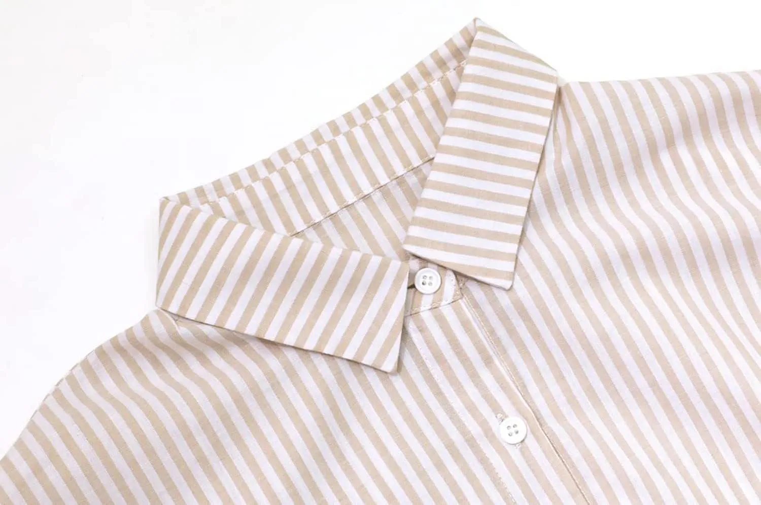 utcoco Womens Striped Long Sleeve Dress Casual Loose Button Down Cotton Maxi Shirt Dress