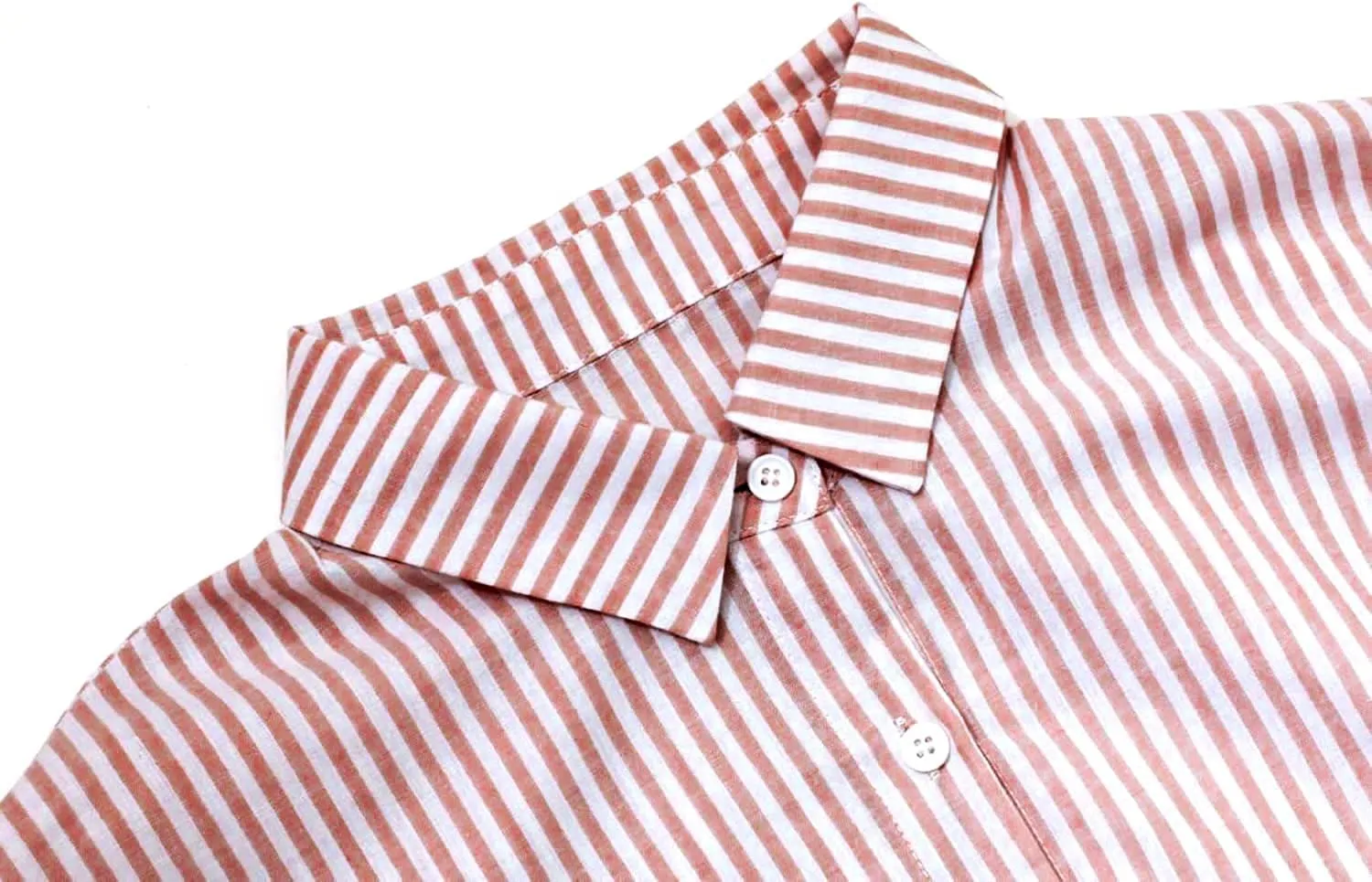 utcoco Womens Striped Long Sleeve Dress Casual Loose Button Down Cotton Maxi Shirt Dress