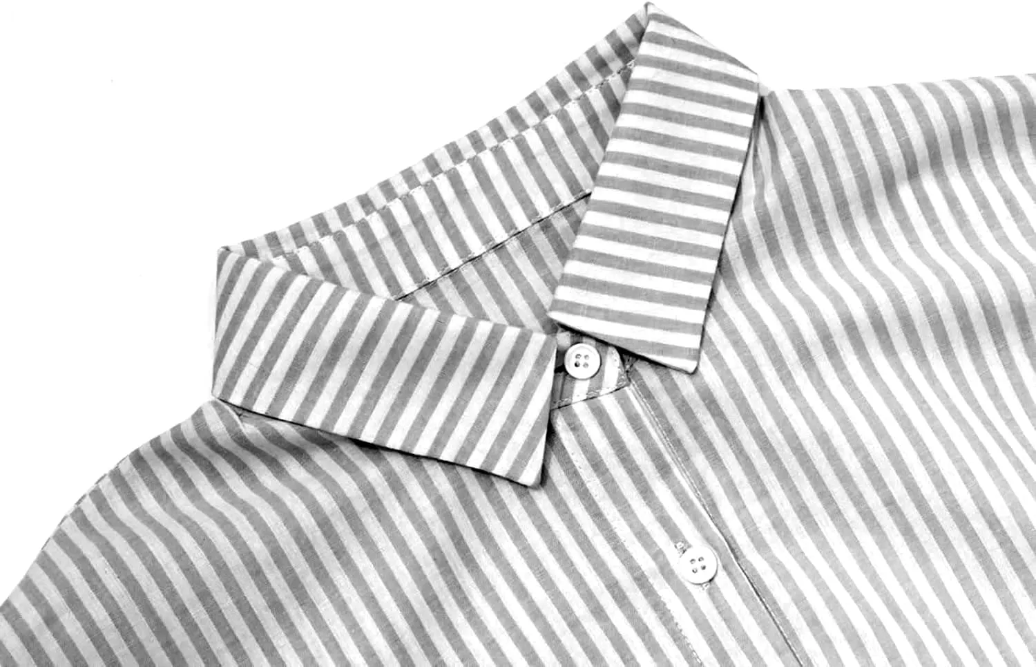 utcoco Womens Striped Long Sleeve Dress Casual Loose Button Down Cotton Maxi Shirt Dress
