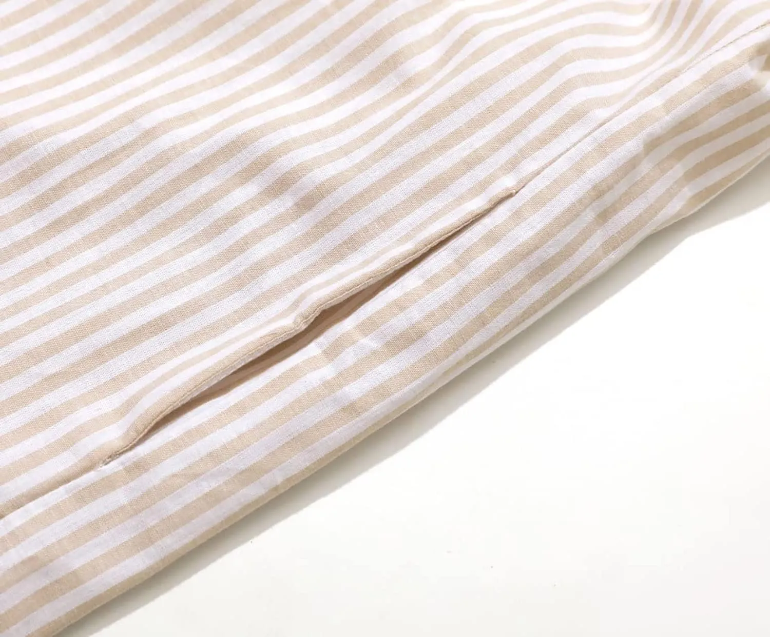 utcoco Womens Striped Long Sleeve Dress Casual Loose Button Down Cotton Maxi Shirt Dress