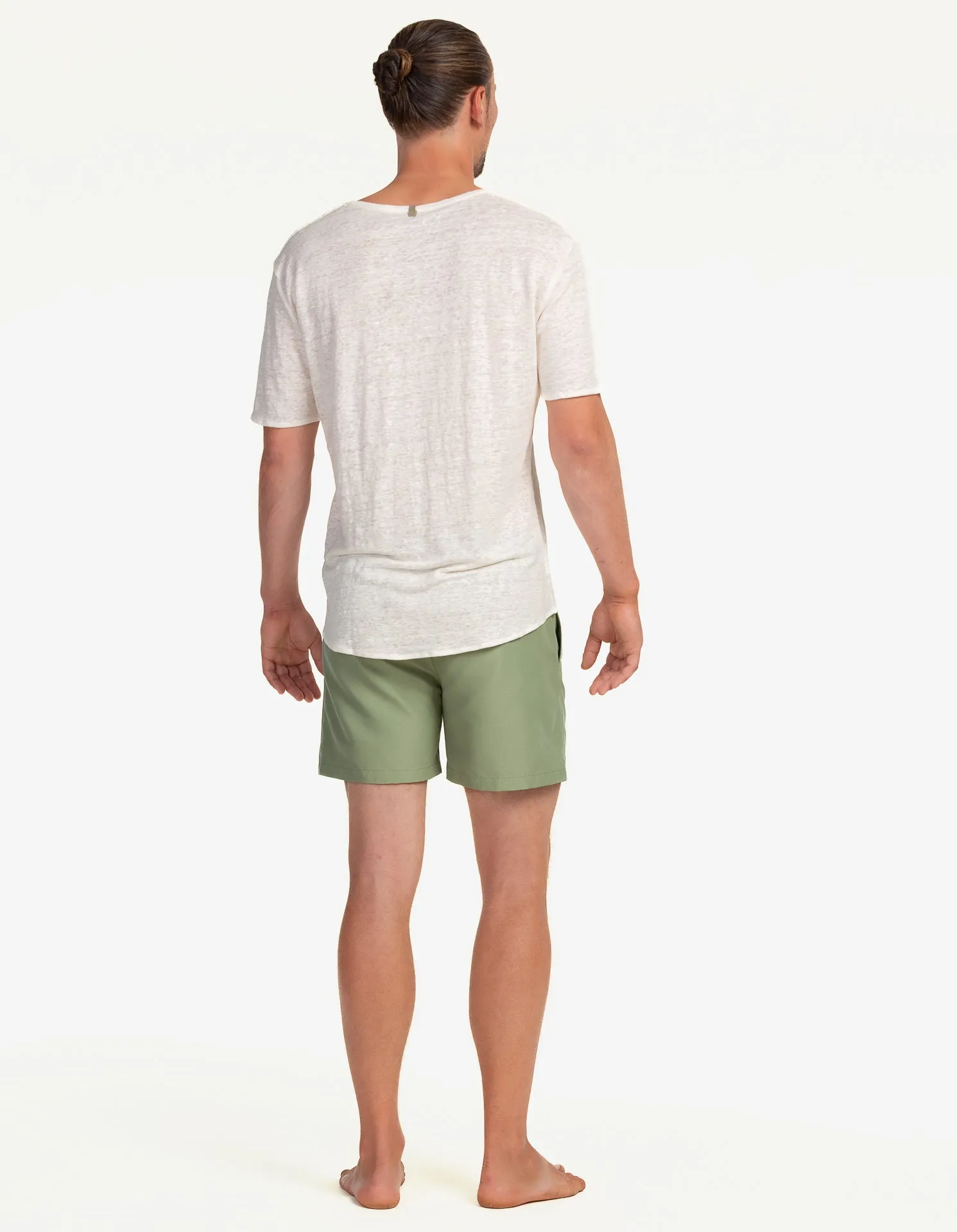 V-NECK LINEN BLANC