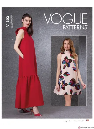 Vogue Pattern V1802 Misses' Dresses